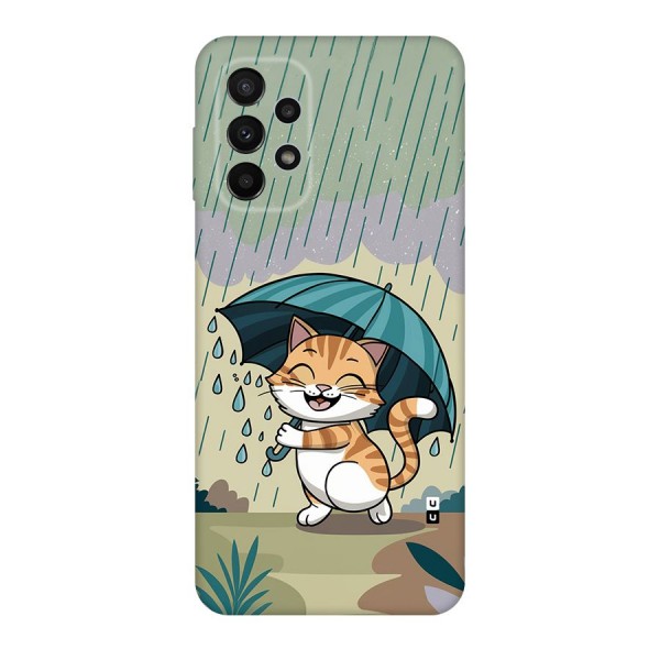 Cat In Rain Back Case for Galaxy A23