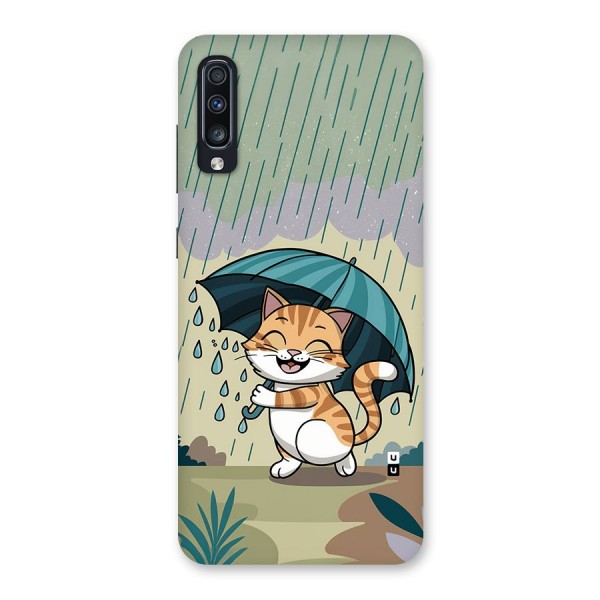 Cat In Rain Back Case for Galaxy A70s