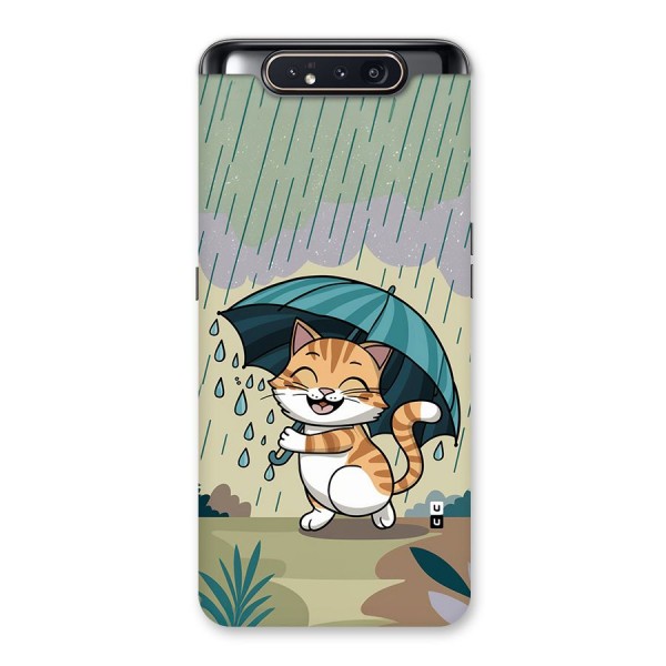 Cat In Rain Back Case for Galaxy A80