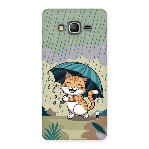 Cat In Rain Back Case for Galaxy Grand Prime