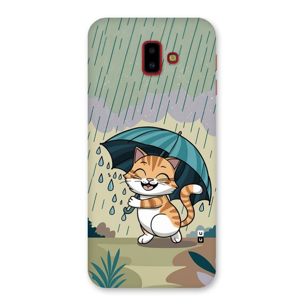 Cat In Rain Back Case for Galaxy J6 Plus