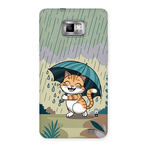 Cat In Rain Back Case for Galaxy S2