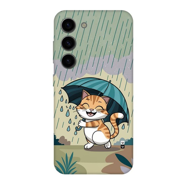 Cat In Rain Back Case for Galaxy S23