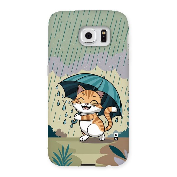 Cat In Rain Back Case for Galaxy S6