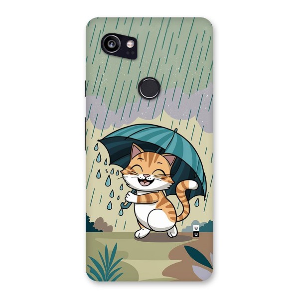 Cat In Rain Back Case for Google Pixel 2 XL