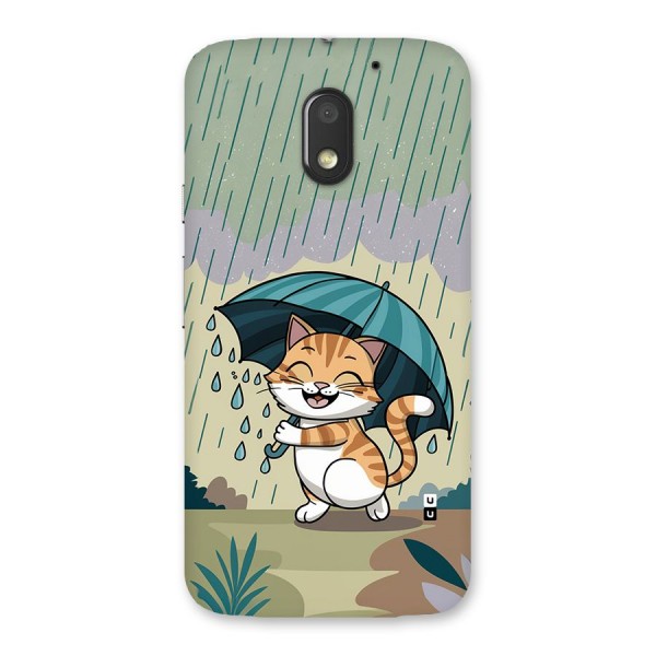 Cat In Rain Back Case for Moto E3 Power