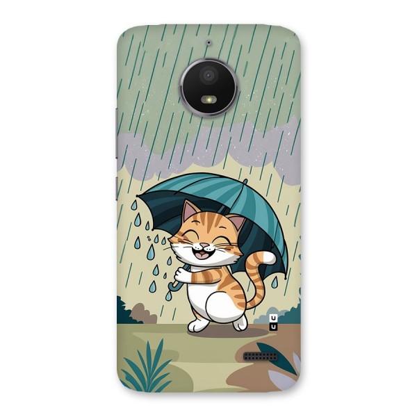 Cat In Rain Back Case for Moto E4