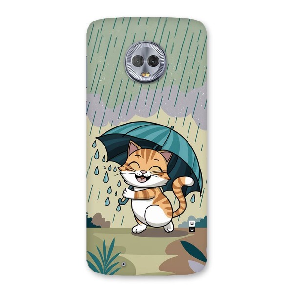 Cat In Rain Back Case for Moto G6