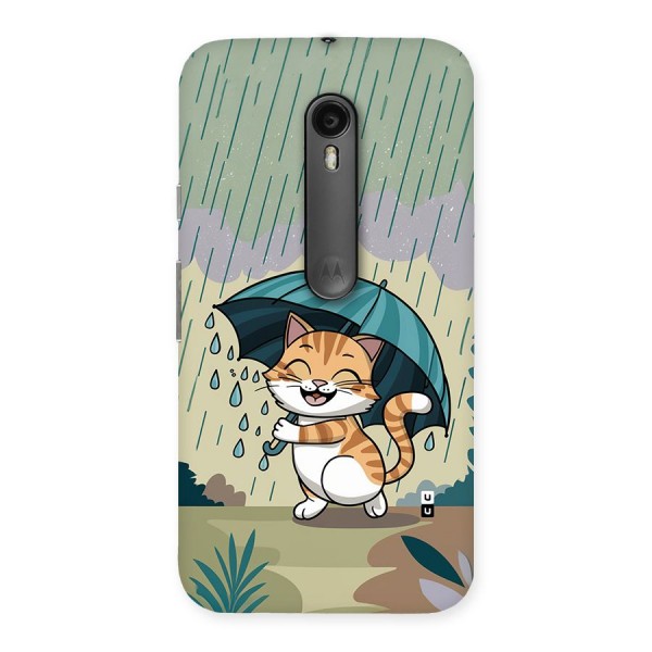 Cat In Rain Back Case for Moto G Turbo