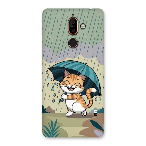 Cat In Rain Back Case for Nokia 7 Plus