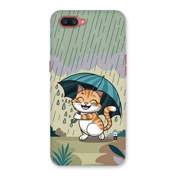 Cat In Rain Back Case for Oppo A3s