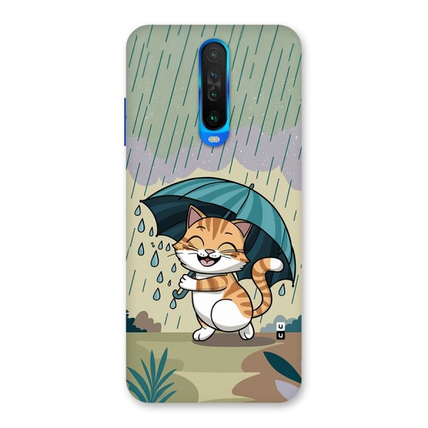 Cat In Rain Back Case for Poco X2