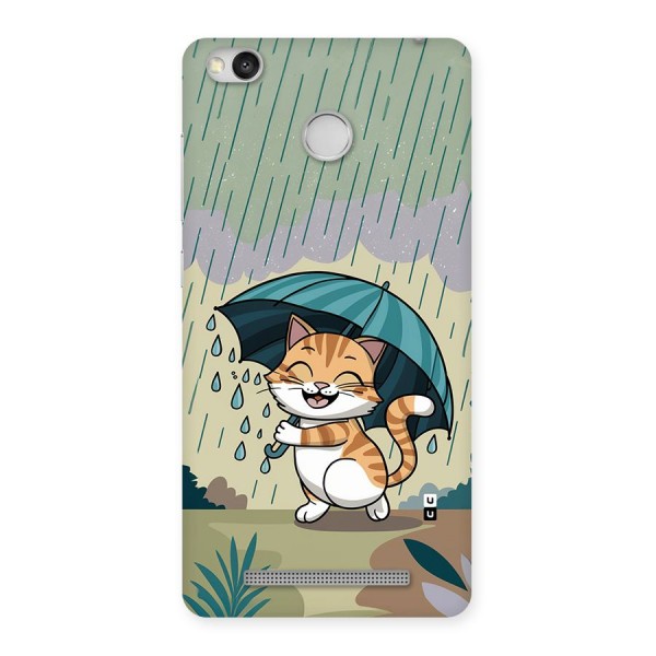 Cat In Rain Back Case for Redmi 3S Prime