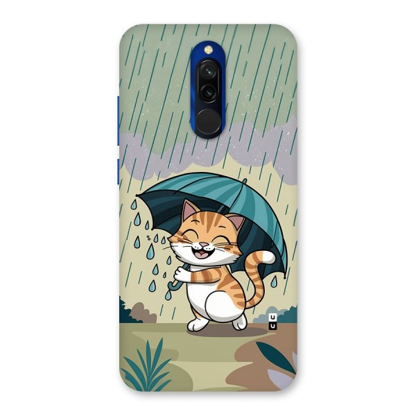 Cat In Rain Back Case for Redmi 8