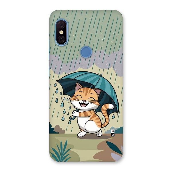 Cat In Rain Back Case for Redmi Note 6 Pro