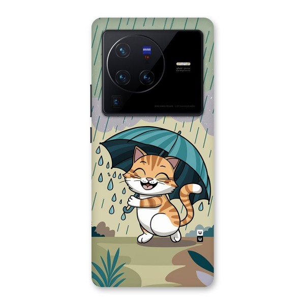 Cat In Rain Back Case for Vivo X80 Pro