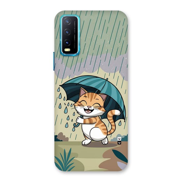 Cat In Rain Back Case for Vivo Y12s