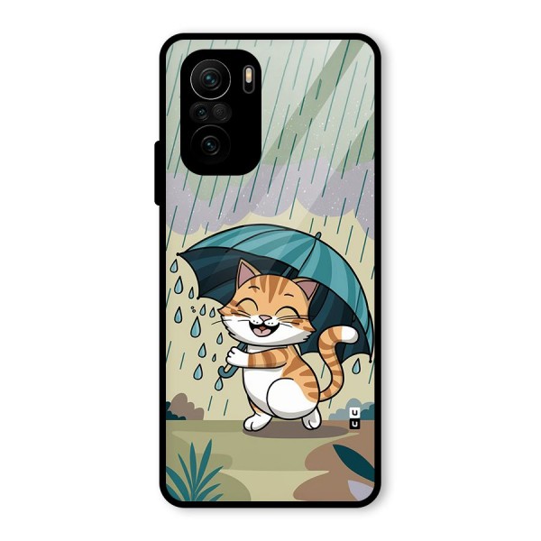 Cat In Rain Glass Back Case for Mi 11x