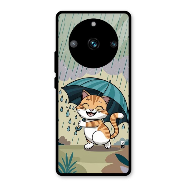 Cat In Rain Glass Back Case for Realme 11 Pro