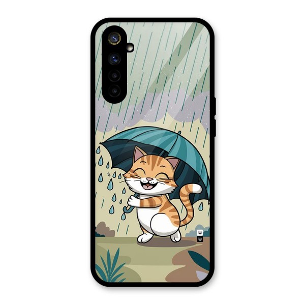 Cat In Rain Glass Back Case for Realme 6