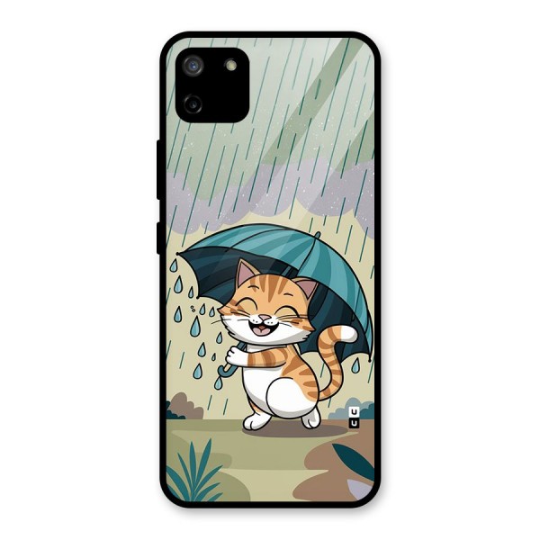 Cat In Rain Glass Back Case for Realme C11