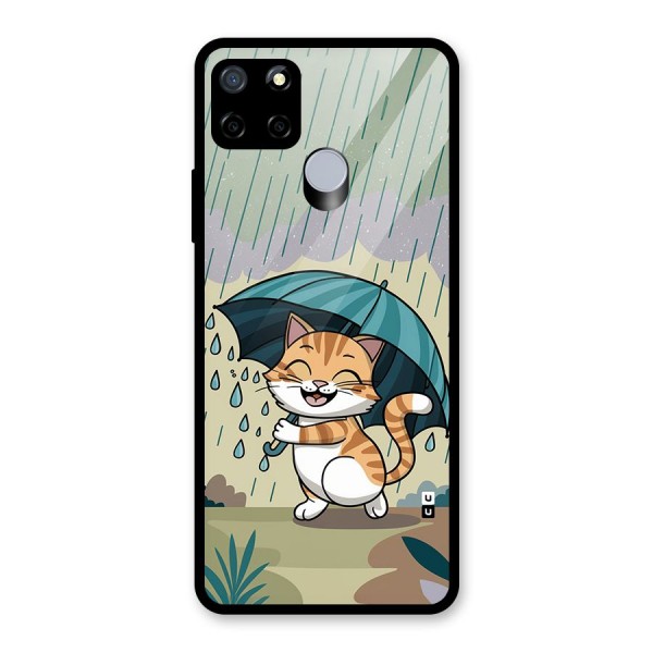 Cat In Rain Glass Back Case for Realme C15