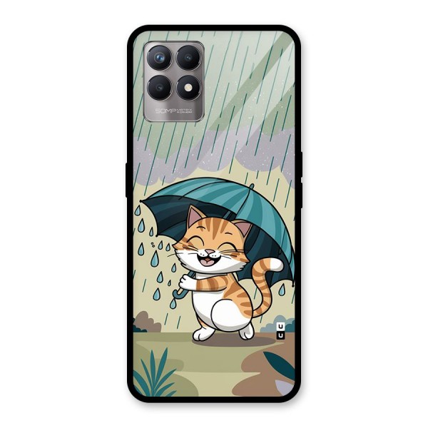 Cat In Rain Glass Back Case for Realme Narzo 50