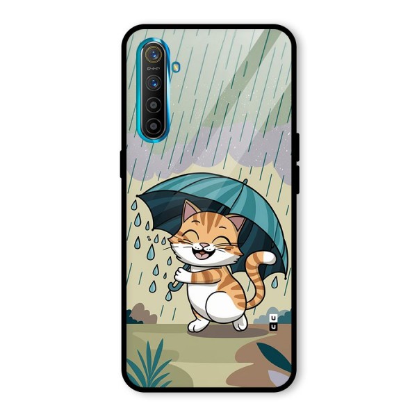 Cat In Rain Glass Back Case for Realme X2