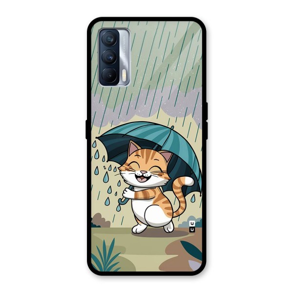 Cat In Rain Glass Back Case for Realme X7