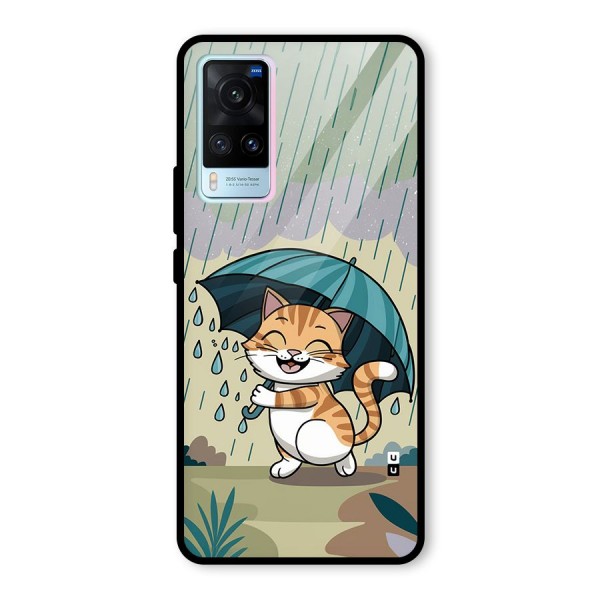 Cat In Rain Glass Back Case for Vivo X60
