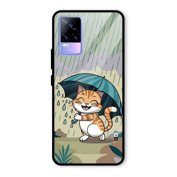 Cat In Rain Glass Back Case for Vivo Y73