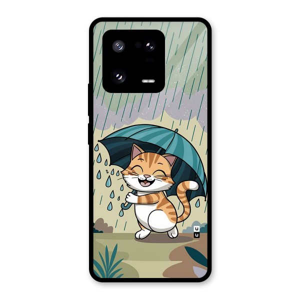 Cat In Rain Glass Back Case for Xiaomi 13 Pro