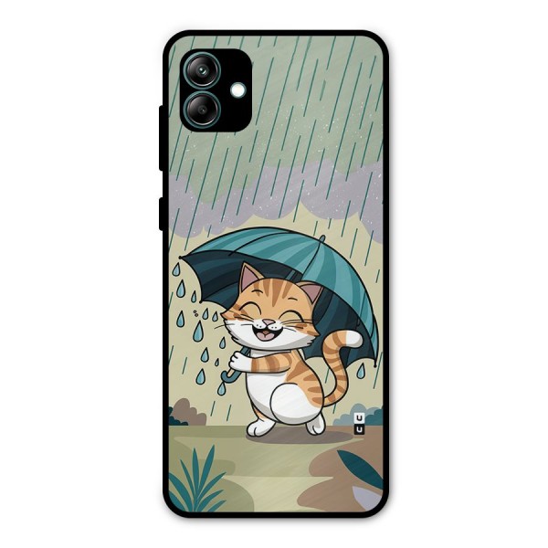 Cat In Rain Metal Back Case for Galaxy A04