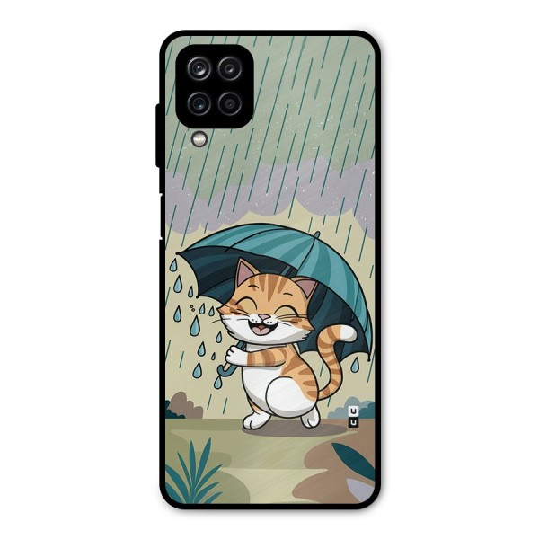 Cat In Rain Metal Back Case for Galaxy A12