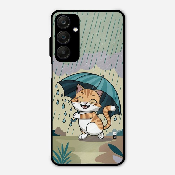 Cat In Rain Metal Back Case for Galaxy A25 5G