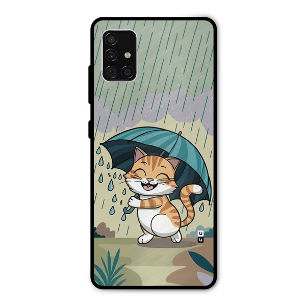 Cat In Rain Metal Back Case for Galaxy A51