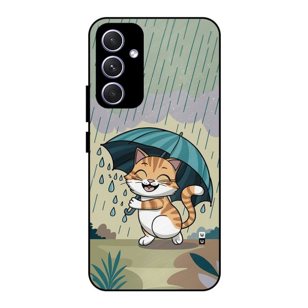 Cat In Rain Metal Back Case for Galaxy A54