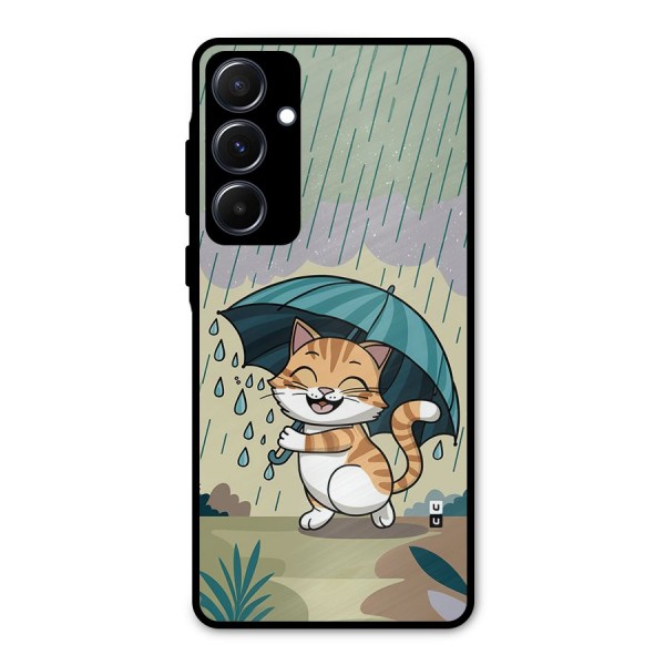 Cat In Rain Metal Back Case for Galaxy A55