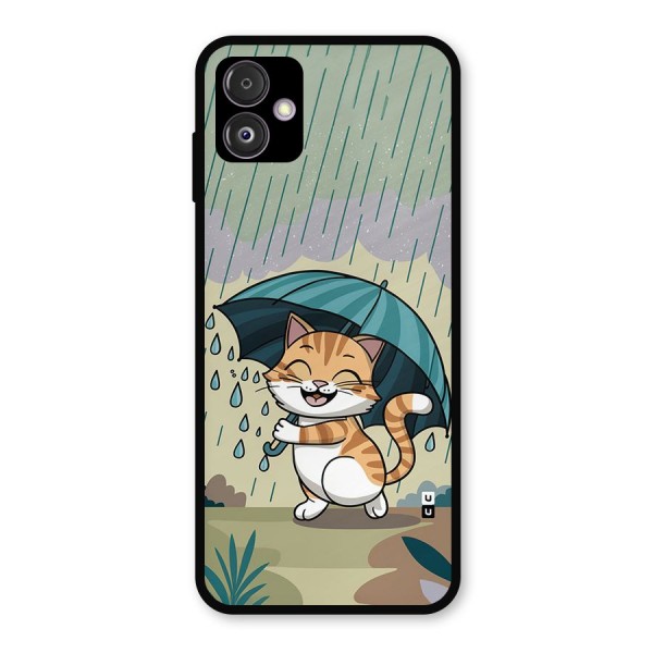 Cat In Rain Metal Back Case for Galaxy F14