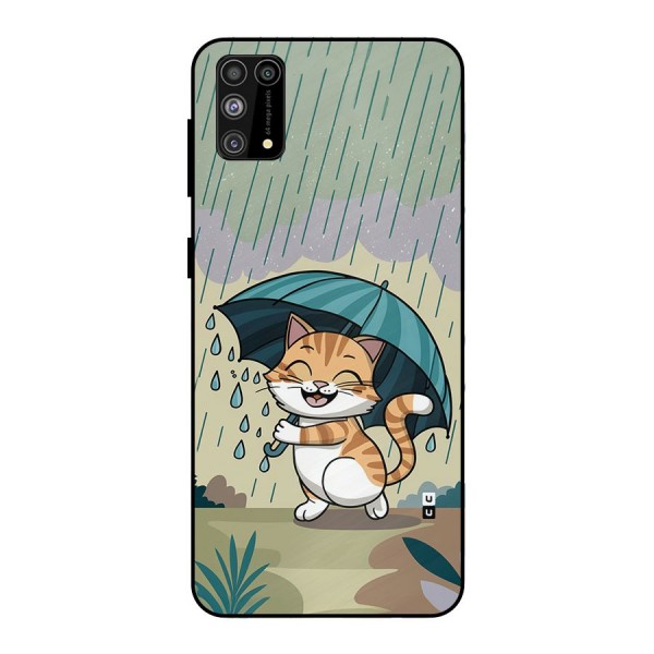 Cat In Rain Metal Back Case for Galaxy F41