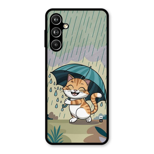 Cat In Rain Metal Back Case for Galaxy F54