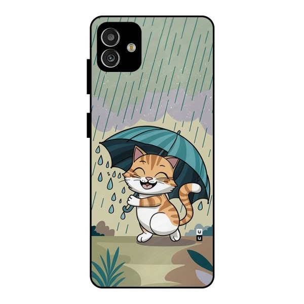 Cat In Rain Metal Back Case for Galaxy M13 5G