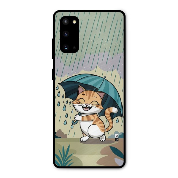 Cat In Rain Metal Back Case for Galaxy S20