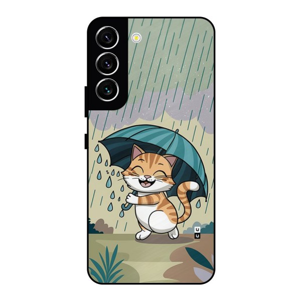 Cat In Rain Metal Back Case for Galaxy S22 5G