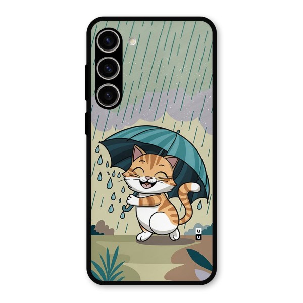 Cat In Rain Metal Back Case for Galaxy S23 Plus