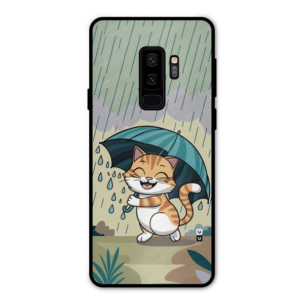 Cat In Rain Metal Back Case for Galaxy S9 Plus