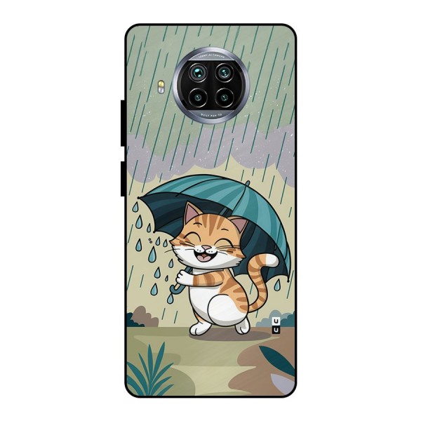 Cat In Rain Metal Back Case for Mi 10i