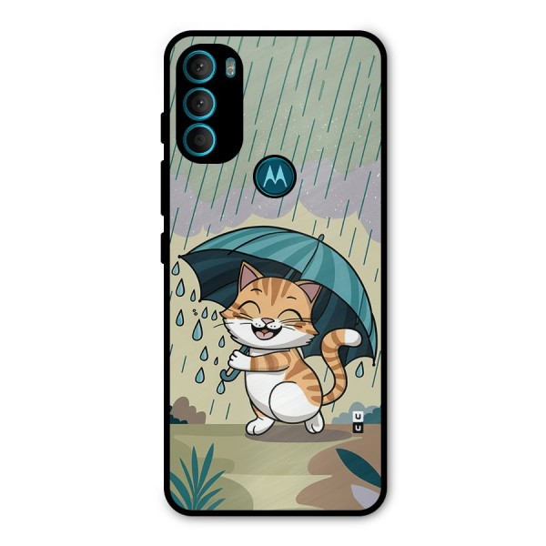 Cat In Rain Metal Back Case for Moto G71 5G