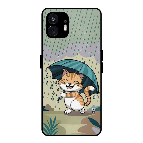 Cat In Rain Metal Back Case for Nothing Phone 2