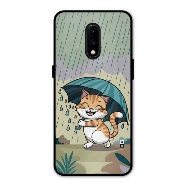 Cat In Rain Metal Back Case for OnePlus 7